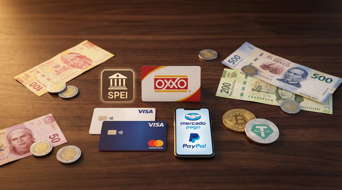 Métodos de pago aceptados en ZodiacBet Casino México - OXXO, SPEI, Visa, Mastercard, Bitcoin